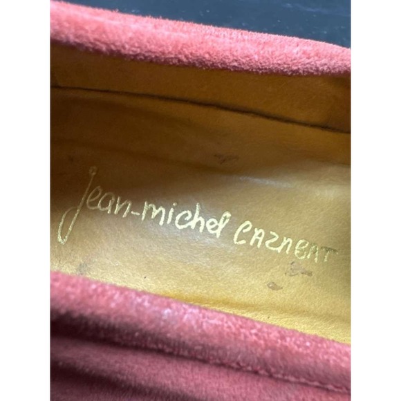 Jean-Michel Cazabat Suede Leather Slip-On Loafers Orange Mens Size 41.5‎ EU